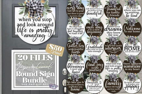 Inspirational Svg Bundle | Inspirational Quotes | Door Signs SVG Crafty Mama Studios 