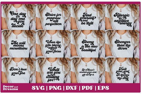 Inspirational SVG Bundle | Motivational SVG Bundle SVG Decor and Dreams 