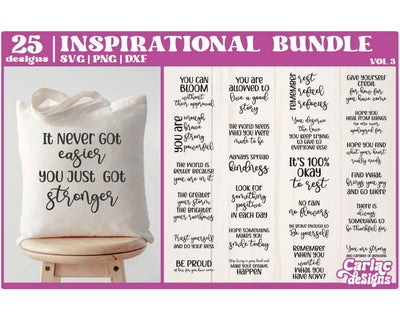 Inspirational SVG Bundle | Motivational SVG Bundle | Vol 3 SVG Carla C Designs 