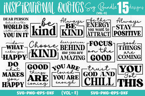 Inspirational SVG Bundle SVG DESIGNS DARK 