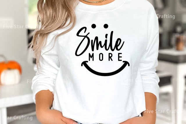 Inspirational SVG Design, Smile more SVG FiveStarCrafting 