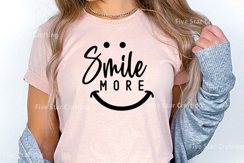 Inspirational SVG Design, Smile more SVG FiveStarCrafting 