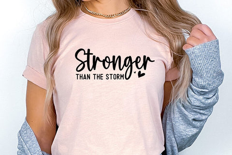 Inspirational SVG Design, Stronger than the storm SVG FiveStarCrafting 