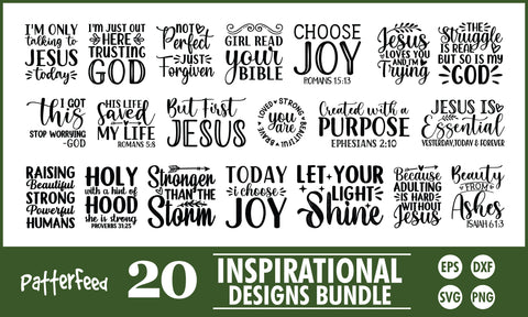 Inspirational SVG Designs Bundle SVG PatternFeed8 