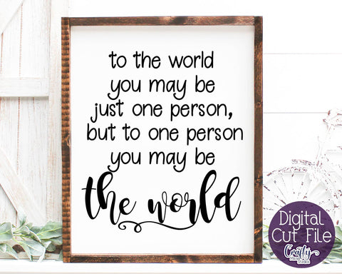 Inspirational Svg - Just One Person SVG Crafty Mama Studios 