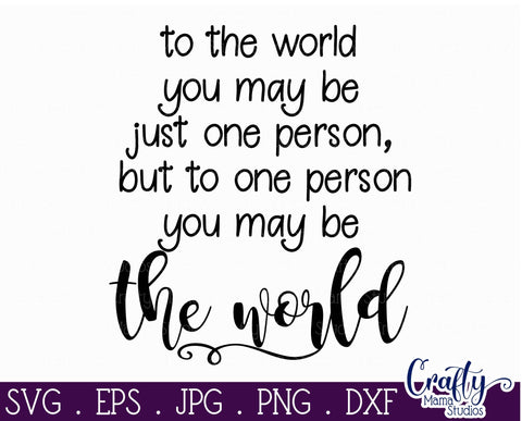 Inspirational Svg - Just One Person SVG Crafty Mama Studios 