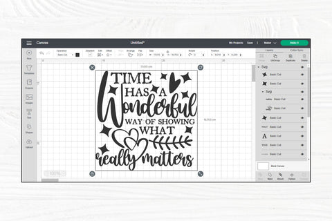 Inspirational SVG, Time Has A Wonderful Way Of Showing What Really Matters, Cut File for Cricut and Silhouette, Motivational Svg, Life Sign SVG TonisArtStudio 