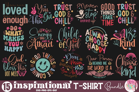 Inspirational T-Shirt Bundle SVG DESIGNS DARK 