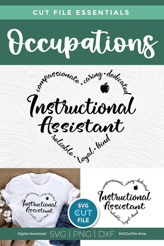 Instructional assistant svg, ic svg, appreciation, instructional staff, elementary school, middle school, high school, Instructional coach SVG SVG Cut File 