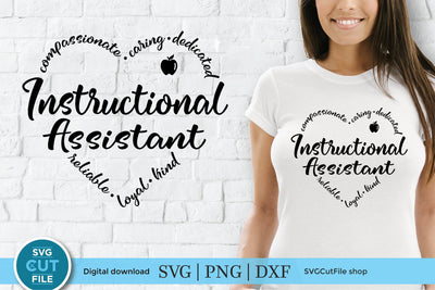 Instructional assistant svg, ic svg, appreciation, instructional staff, elementary school, middle school, high school, Instructional coach SVG SVG Cut File 