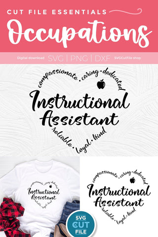 Instructional assistant svg, ic svg, appreciation, instructional staff, elementary school, middle school, high school, Instructional coach SVG SVG Cut File 