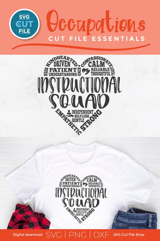 Instructional squad svg for Cricut and Silhouette SVG SVG Cut File 