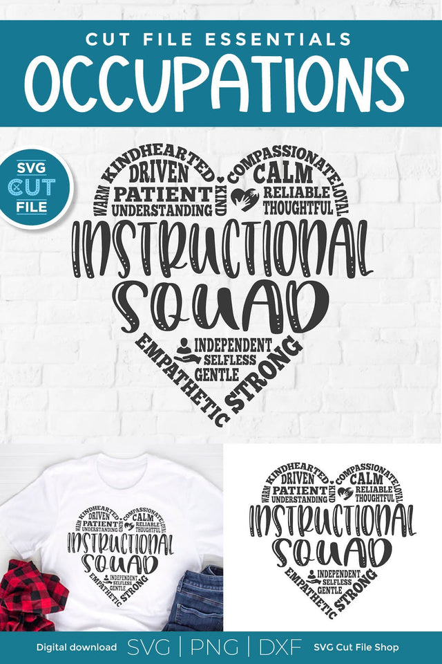 Instructional squad svg for Cricut and Silhouette SVG SVG Cut File 