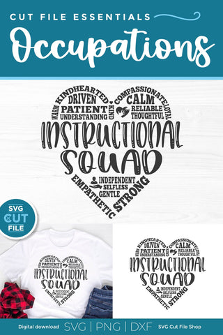 Instructional squad svg for Cricut and Silhouette SVG SVG Cut File 