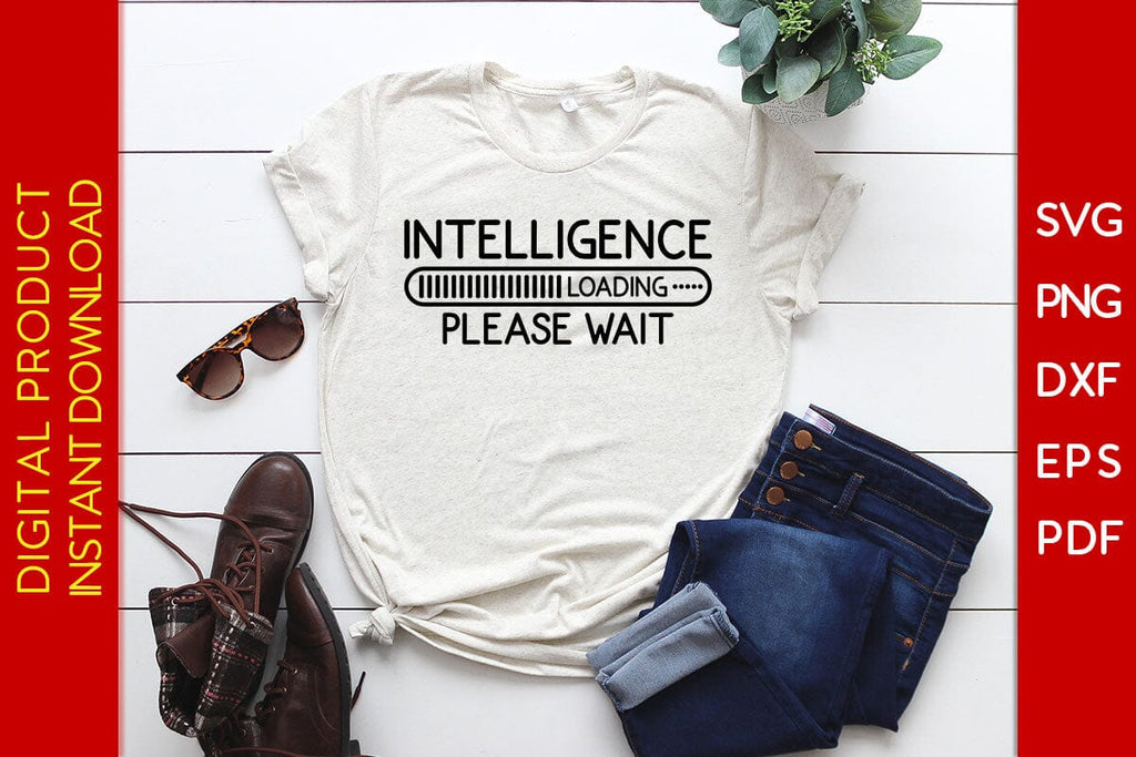 Intelligence Loading Please Wait SVG PNG PDF Cut File - So Fontsy