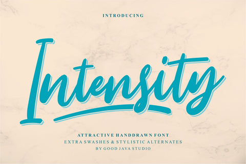 Intensity – Attractive Handdrawn Font Good Java 