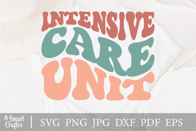 Intensive Care Unit svg, Intensive Care Unit Nurse Svg, Wavy Stacked Svg, For Cricut Cut File SVG Fauz 