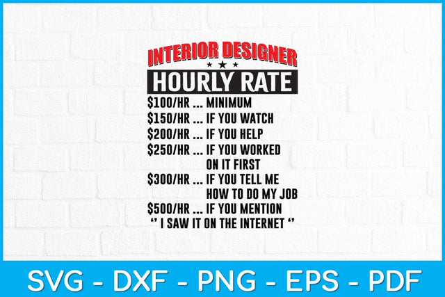 Interior Designer Hourly Rate Fathers Day Svg SVG artprintfile 