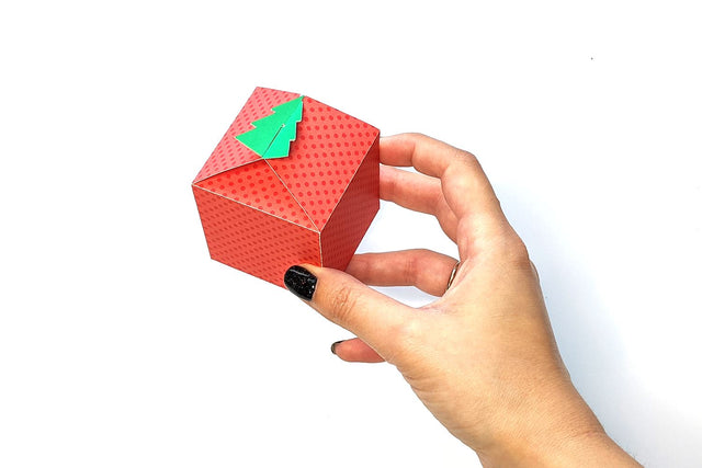 Interlocking Christmas Tree Box SVG 3D Paper Risa Rocks It 