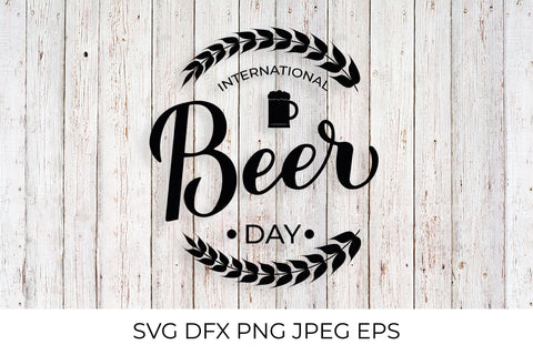 International Beer day calligraphy hand lettering SVG LaBelezoka 