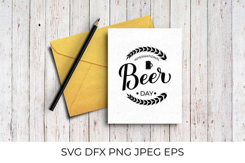 International Beer day calligraphy hand lettering SVG LaBelezoka 