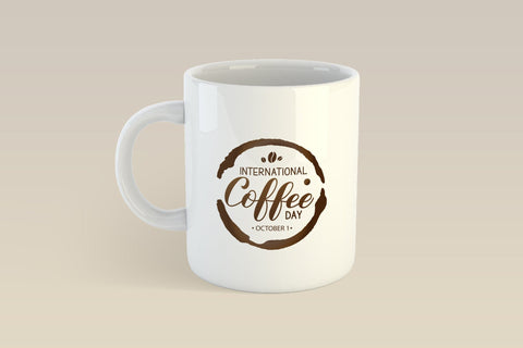 International Coffee Day hand lettering Sublimation LaBelezoka 
