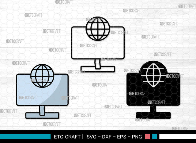 Internet Icons Color, Internet Svg, World Svg, Internets, Earth Globe, Internet Bundle, Icon Bundle, Svg Cut File, Dxf, Eps, Png, SVG ETC Craft 