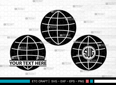 Internet Icons Monogram, Internet Svg, World Svg, Internets, Earth Globe, Internet Monogram, Icon Monogram, Svg Cut File, Dxf, Eps, Png, SVG ETC Craft 