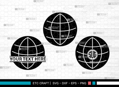 Internet Icons Monogram, Internet Svg, World Svg, Internets, Earth Globe, Internet Monogram, Icon Monogram, Svg Cut File, Dxf, Eps, Png, SVG ETC Craft 