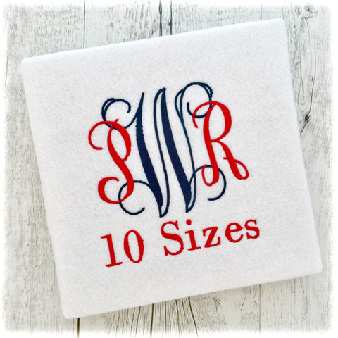 Intertwined Monogram Embroidery Fonts Machine Letters Designs - Intertwined Monogram Design - BX Monogram Fonts - 10 Sizes Font My Sew Cute Boutique 