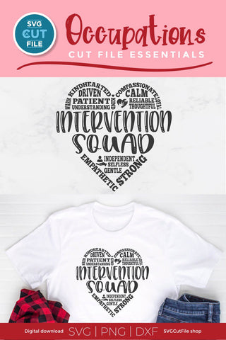 Intervention Squad Heart SVG SVG SVG Cut File 