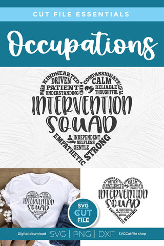 Intervention Squad Heart SVG SVG SVG Cut File 