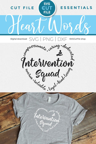 Intervention squad SVG - academic intervention specialist SVG SVG Cut File 