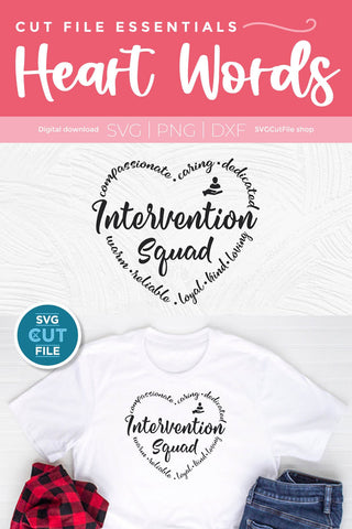 Intervention squad SVG - academic intervention specialist SVG SVG Cut File 