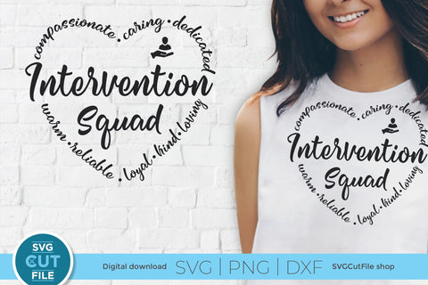 Intervention squad SVG - academic intervention specialist SVG SVG Cut File 