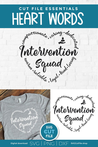 Intervention squad SVG - academic intervention specialist SVG SVG Cut File 