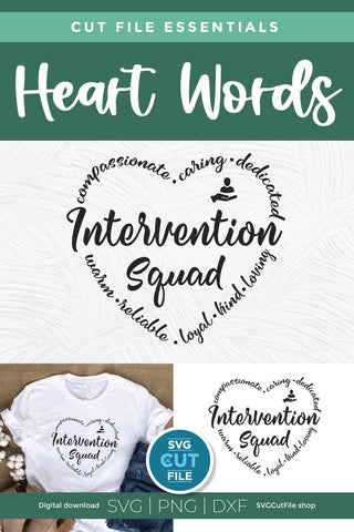 Intervention squad SVG - academic intervention specialist SVG SVG Cut File 