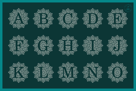 Intricate Mandala Monogram Alphabet SVG cutfile for weeding pros :) SVG CleanCutCreative 
