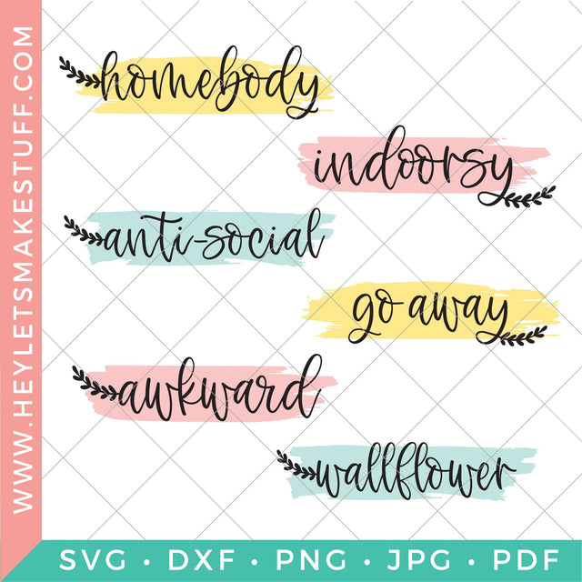 Introvert Bundle SVG Hey Let's Make Stuff 