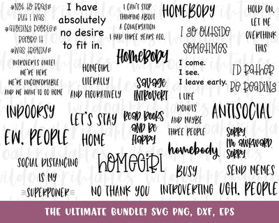 introvert svg bundle, introverts svg, funny svg sayings, socially awkward svg, introvert life svg, social svg, funny svg bundle, funny svg, SVG WildOakSVG 