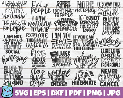 Introvert SVG Bundle SVG MintyMarshmallows 