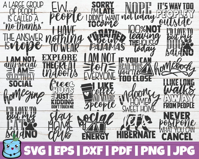 Introvert SVG Bundle SVG MintyMarshmallows 