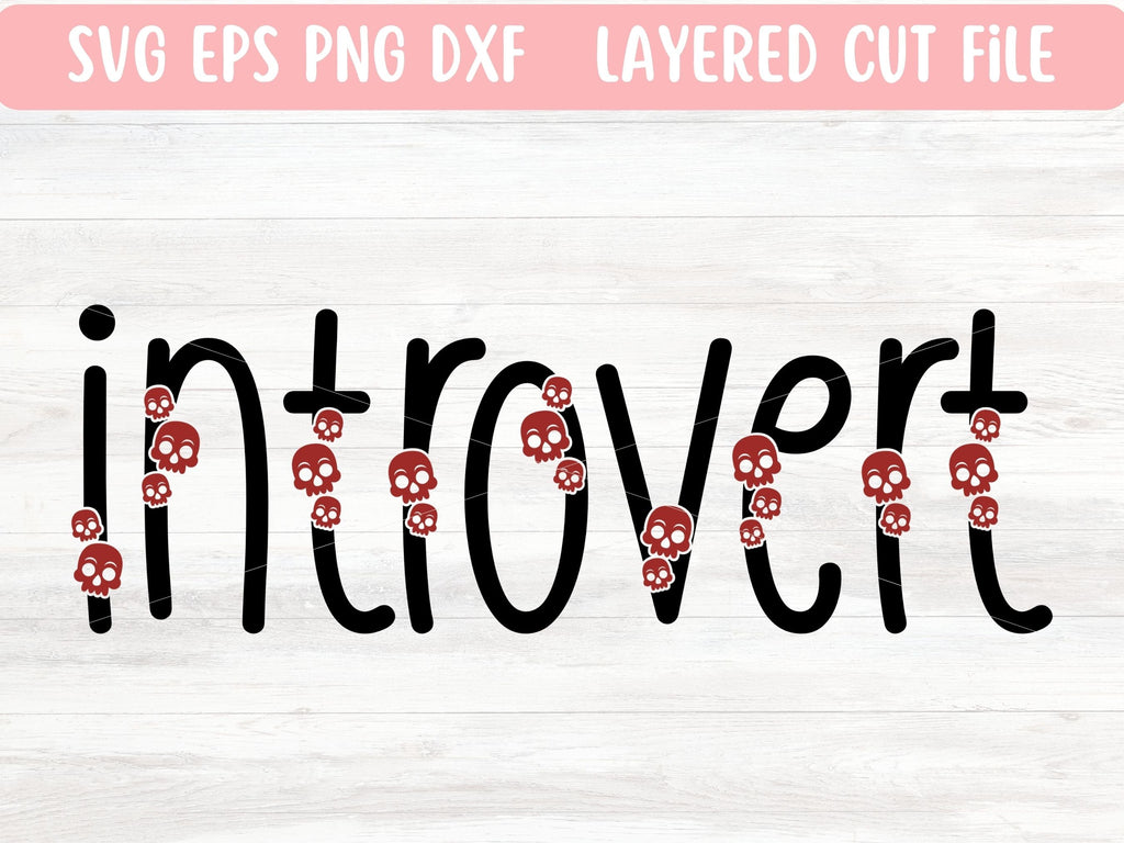 Retro Introvert SVG Cut File for Cricut or Silhouette, Sublimation PNG ...