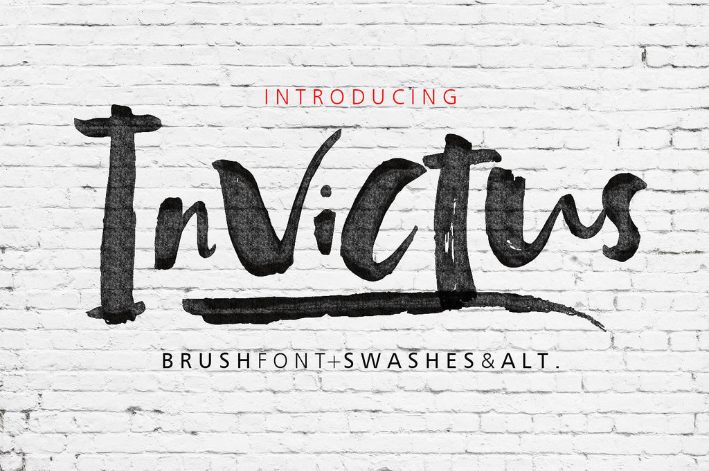 Invictus Lettering Invictus Hand-Painted Font - So Fontsy