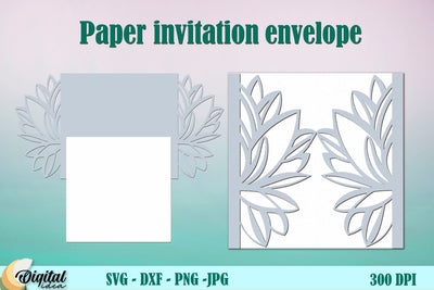 Invitation Envelope Paper. 3D Paper Gift. Paper Cut Invitation 3D Paper Evgenyia Guschina 