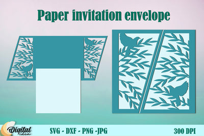 Invitation Envelope Paper. 3D Paper Gift. Paper Cut Invitation 3D Paper Evgenyia Guschina 
