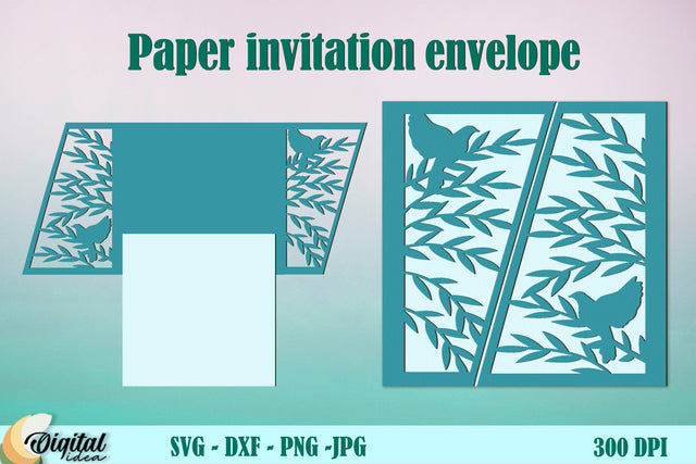 Invitation Envelope Paper. 3D Paper Gift. Paper Cut Invitation 3D Paper Evgenyia Guschina 