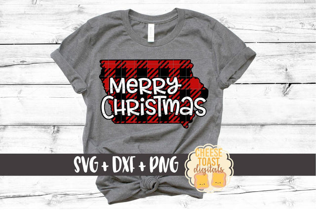 Iowa - Buffalo Plaid State - SVG PNG DXF Cut Files SVG Cheese Toast Digitals 