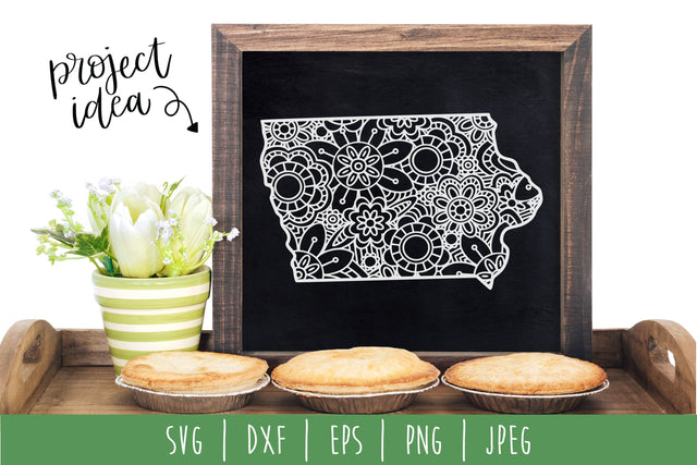 Iowa Mandala Zentangle SVG SavoringSurprises 