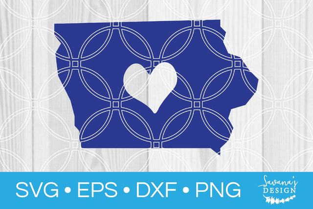 Iowa State with Heart SVG SavanasDesign 